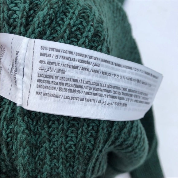 ABERCROMBIE V Neck Green Sweater Dress - Picture 9 of 13